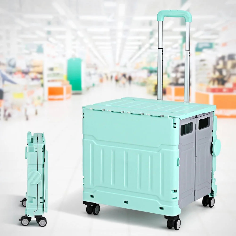 Shopping Trolley Cart Emajin 75L Foldable - Green