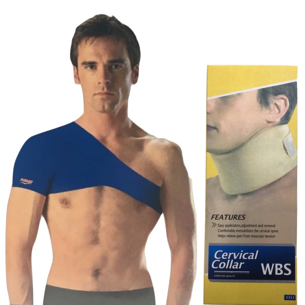 Shoulder Support Brace + Cervical Collar Neck Foam Brace