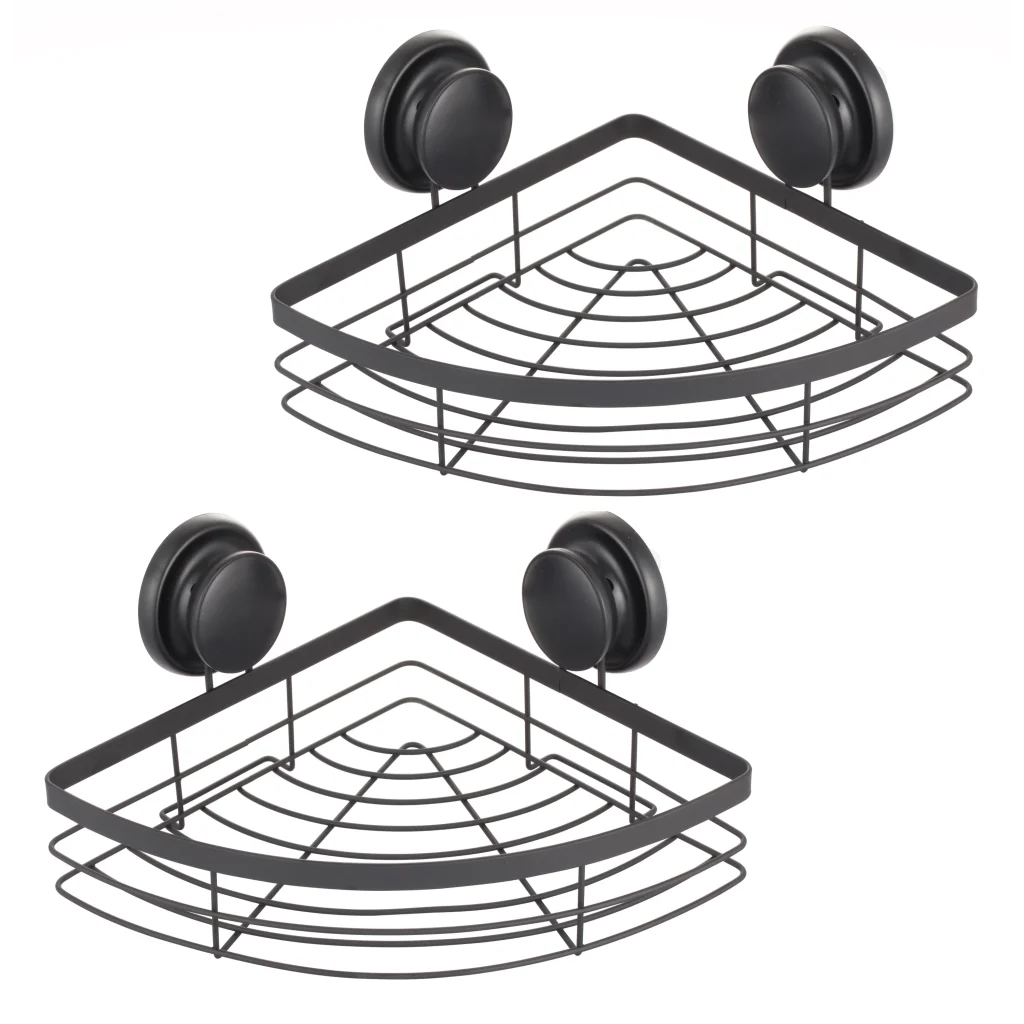Shower Caddy Shelf Basket Rack 2 Pack Round Corner