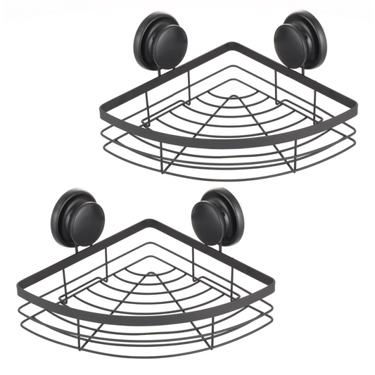 Shower Caddy Shelf Basket Rack 2 Pack Round Corner