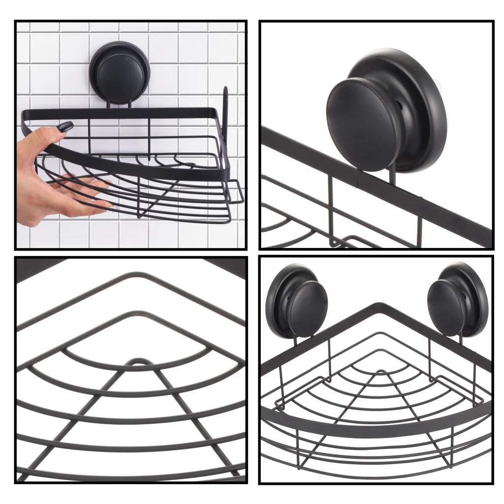 Shower Caddy Shelf Basket Rack 2 Pack Round Corner