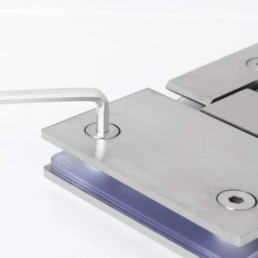 Shower Glass Door Hinge 180 Degrees Polished Chrome Finish