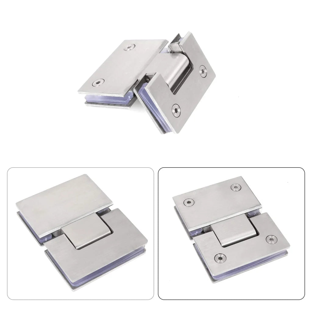 Shower Glass Door Hinge 180 Degrees Polished Chrome Finish