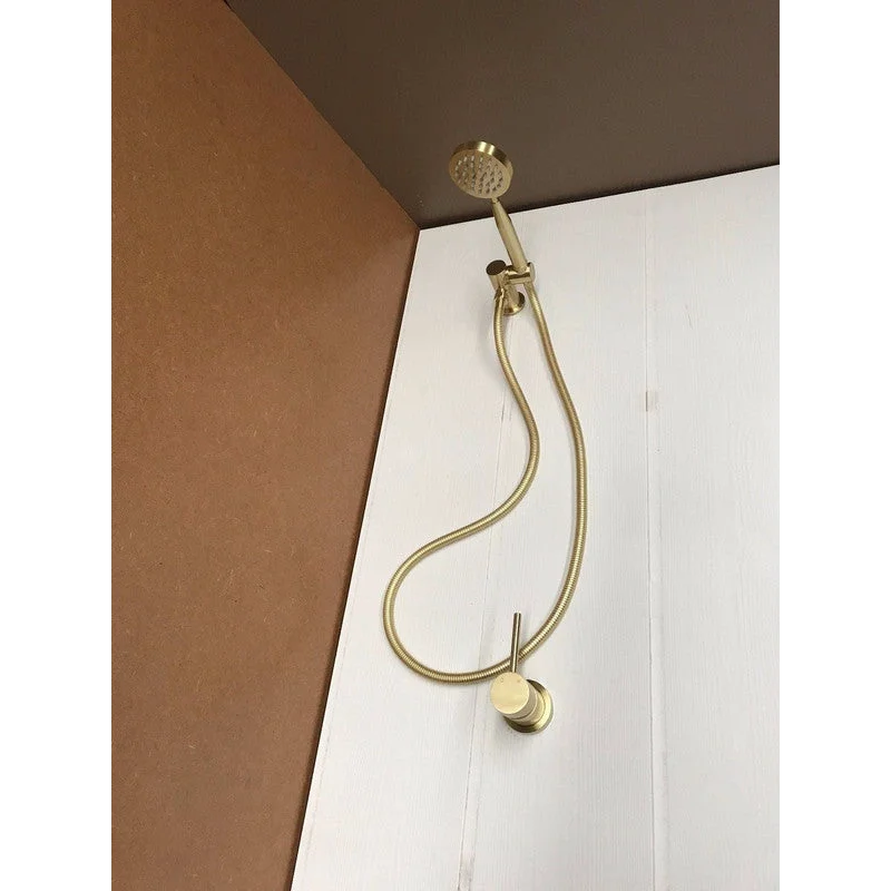 Shower Head 2021 Brass Burnished Gold Round Hand Held