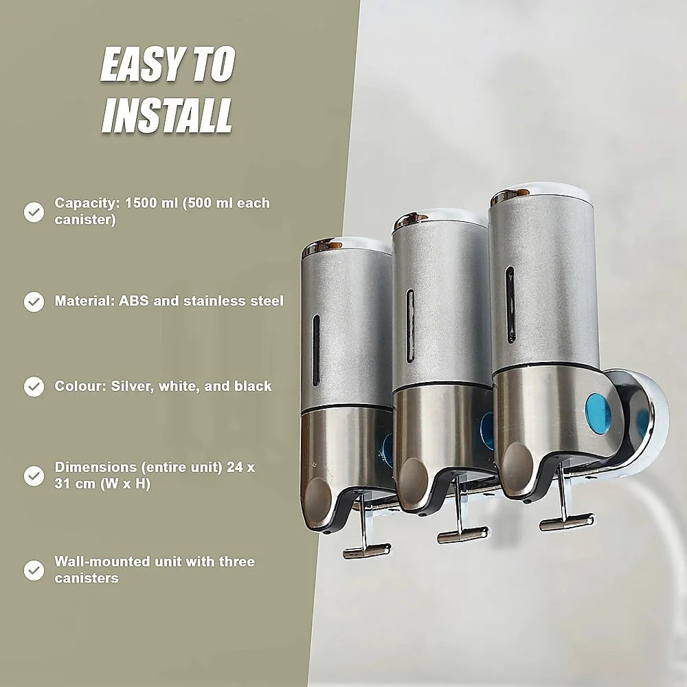 Shower Liquid Soap Dispenser 1500ml Bathroom Body Lotion