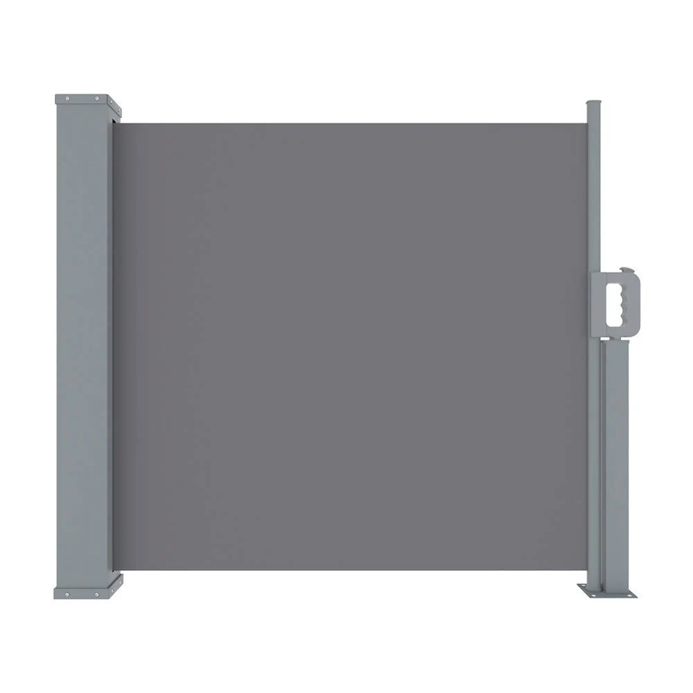 Grey 1x3m retractable awning with motorised awning cover and roller tube