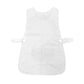 Side Button Tabard Apron Ladies Women White 50x80 cm - Home