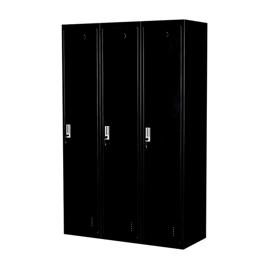 Side-by-Side Office Gym Shed Storage Locker - Three-Door