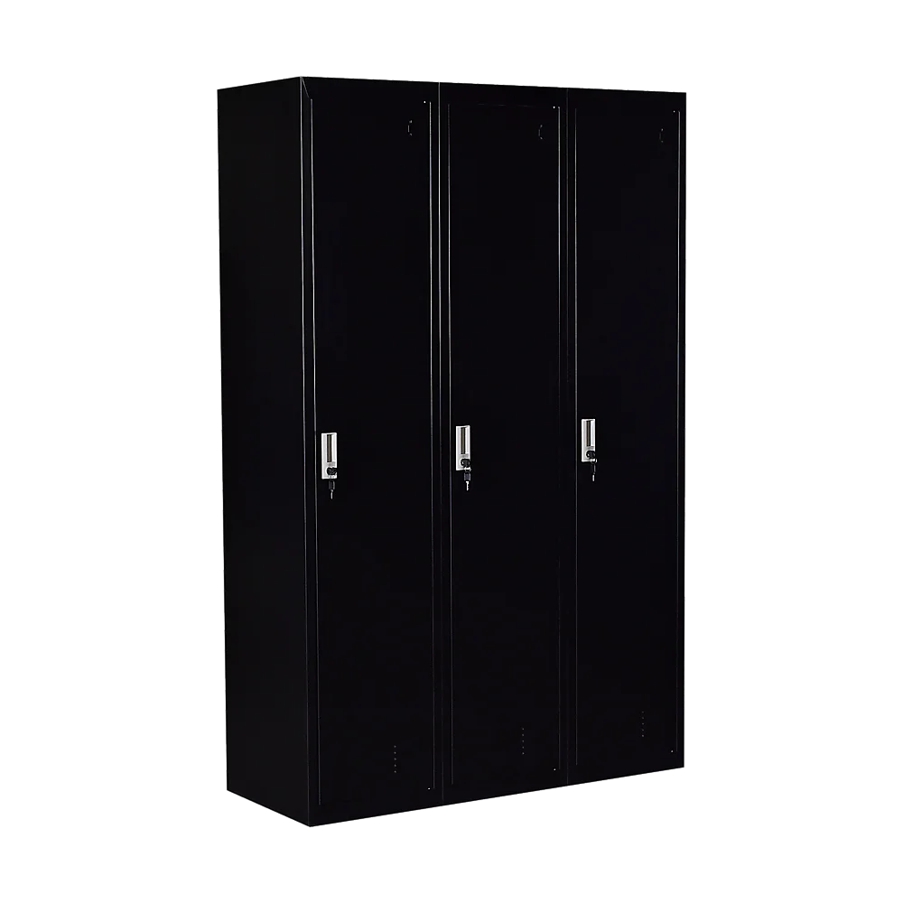 Side-by-Side Office Gym Shed Storage Locker - Three-Door