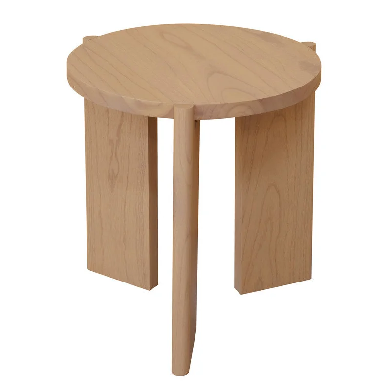 Side Table Apollo Round Solid Timber - Natural - Furniture
