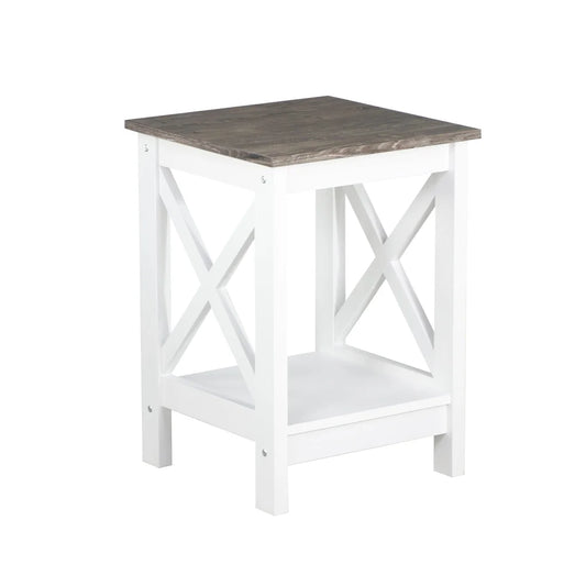 Side Table Coastal - White and Grey - Furniture