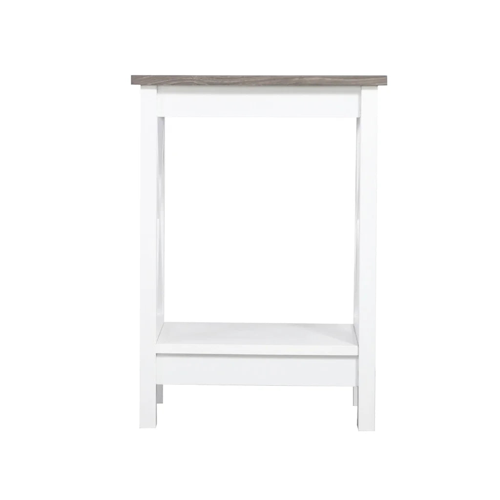 Side Table Coastal - White and Grey - Furniture