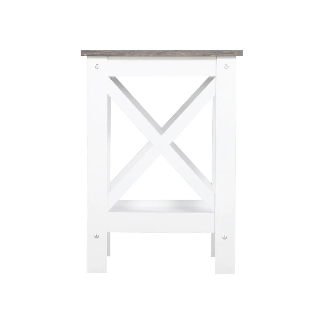 Side Table Coastal - White and Grey - Furniture