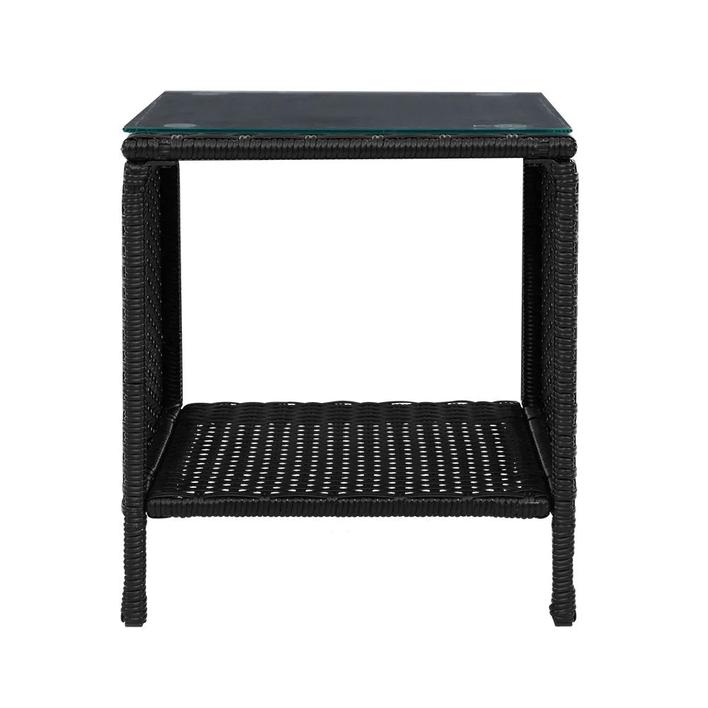 Side Table Coffee Patio Outdoor Furniture Rattan Desk
