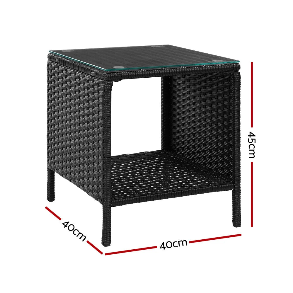 Side Table Coffee Patio Outdoor Furniture Rattan Desk