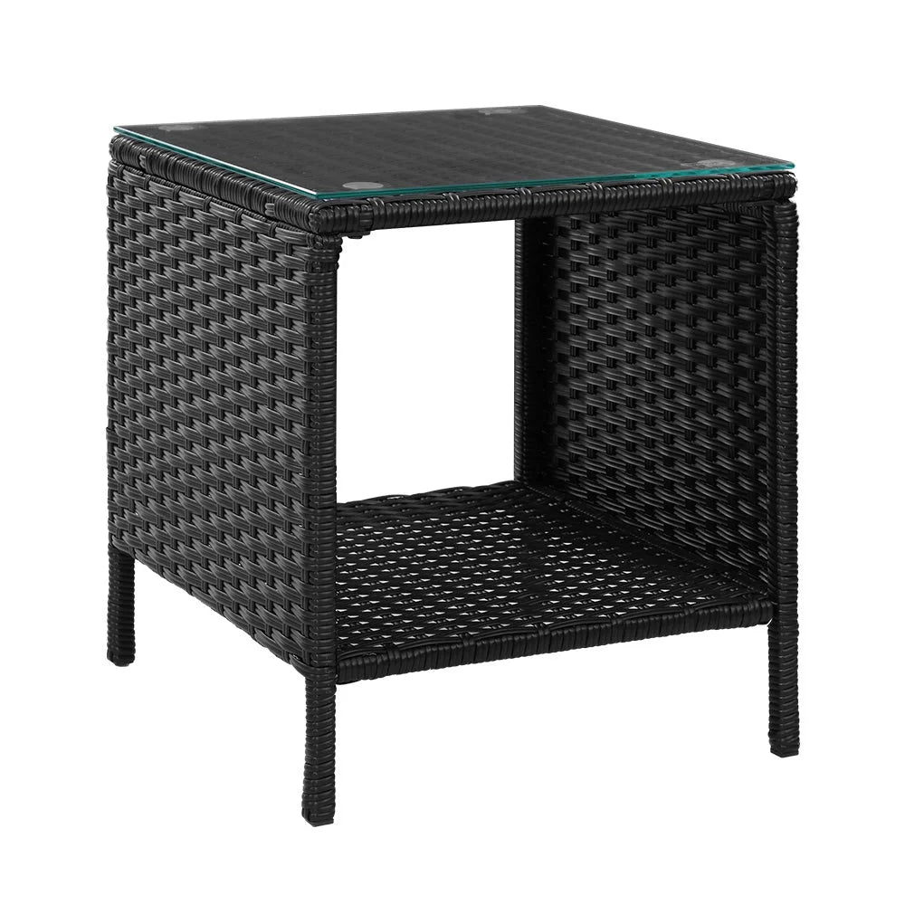 Side Table Coffee Patio Outdoor Furniture Rattan Desk