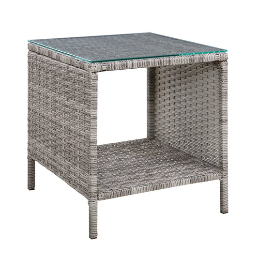 Side Table Coffee Patio Outdoor Furniture Rattan Desk