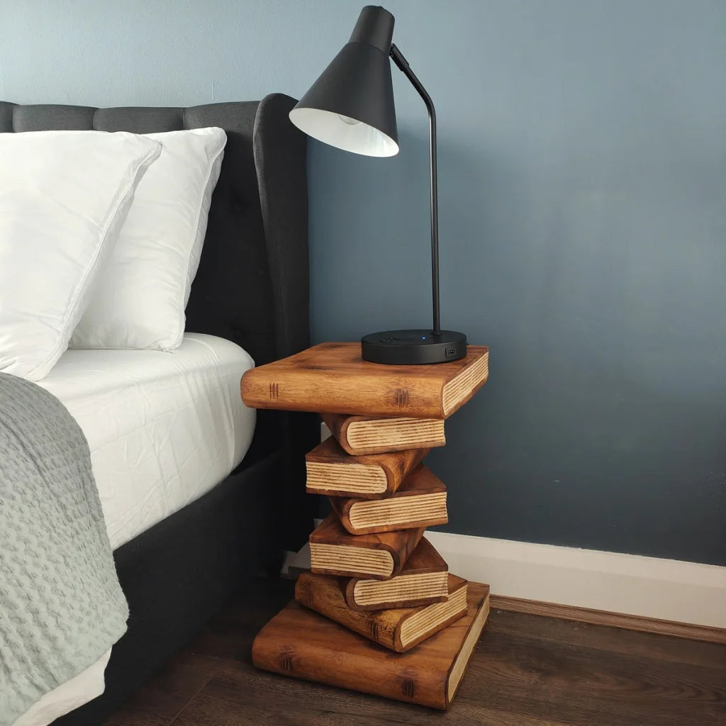 Side Table/Corner Table/Plant Stand Book Stack Bedside