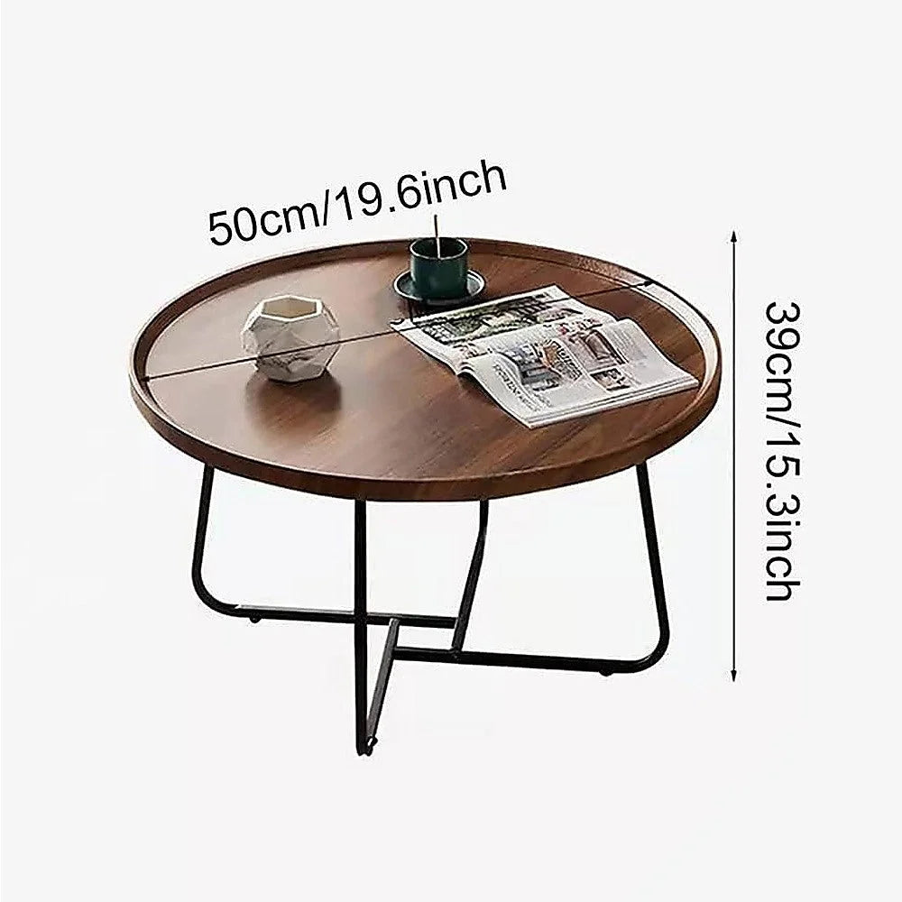 Side Table for Living Room - Round Coffee Table - Furniture