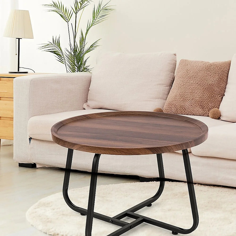 Side Table for Living Room - Round Coffee Table - Furniture