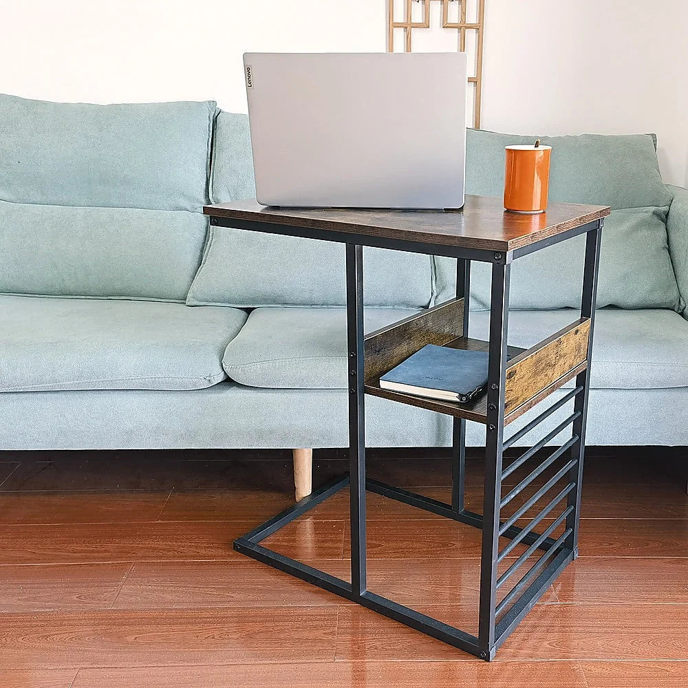 Side Table Sofa End Wooden Shelf Couch Living Nightstand