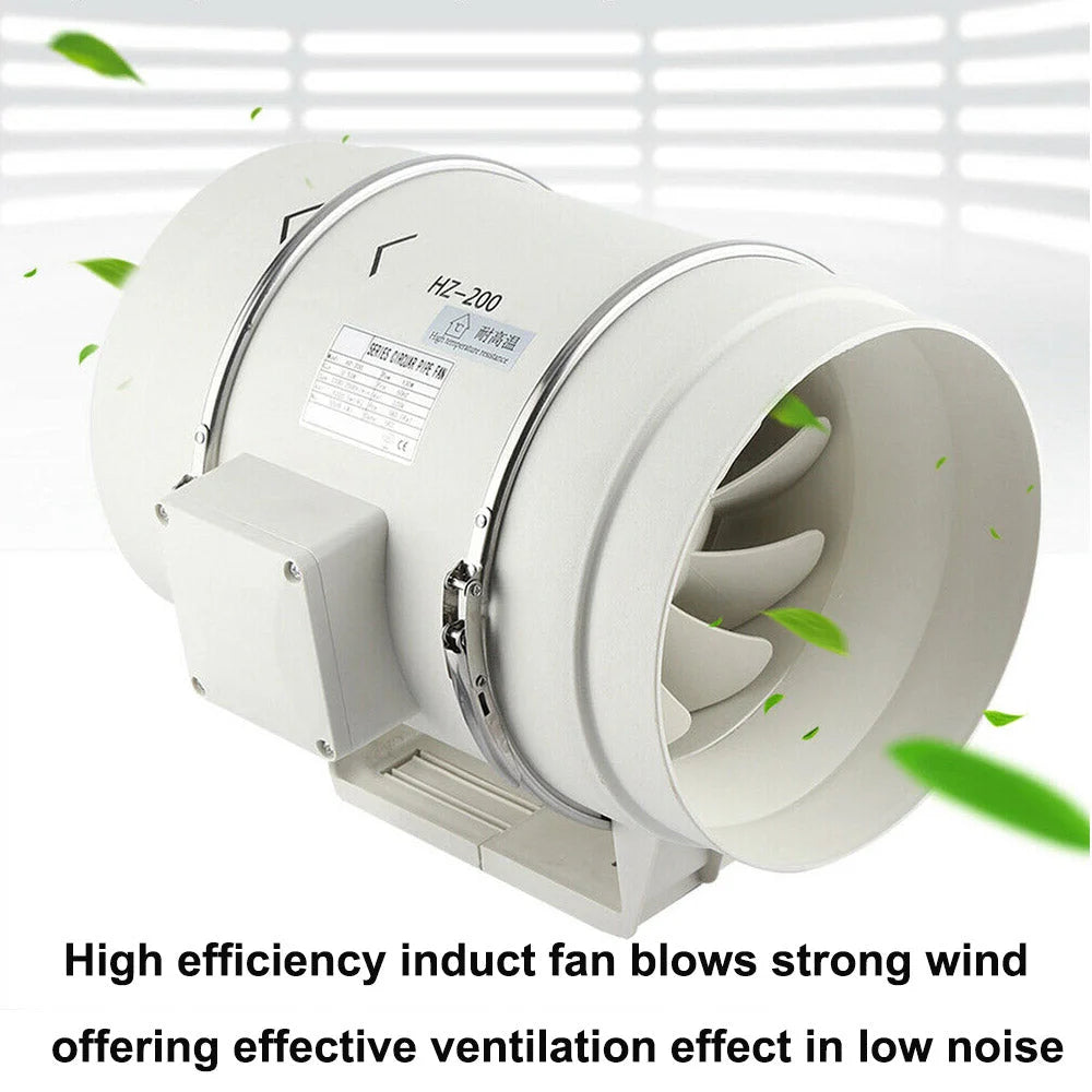 Silent Extractor Fan 8’’ Inch Duct - Hydroponic Inline