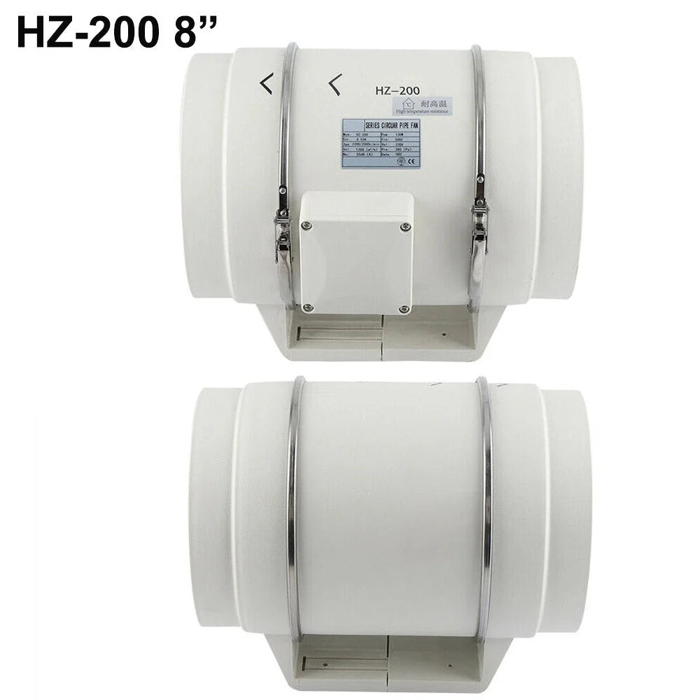 Silent Extractor Fan 8’’ Inch Duct - Hydroponic Inline