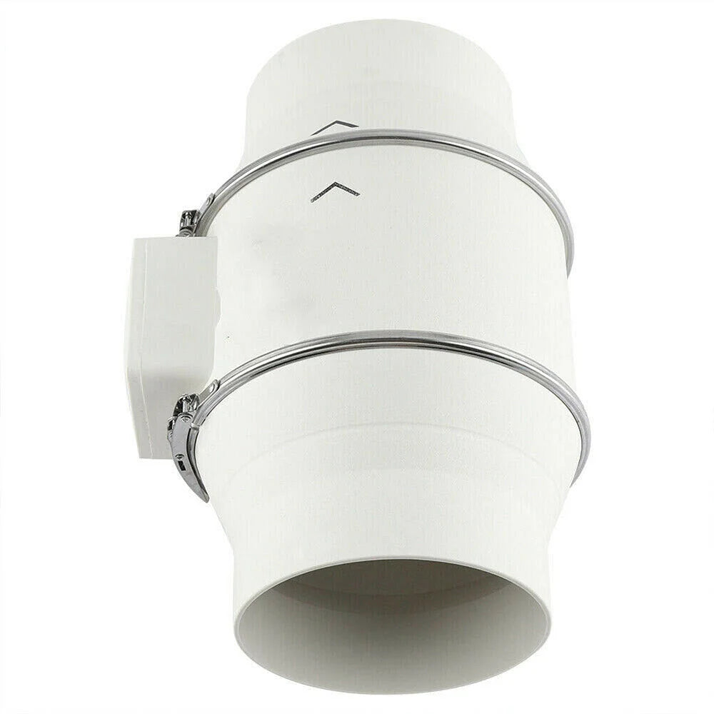 Silent Extractor Fan Duct 4'' Hydroponic Inline Exhaust Vent Industrial