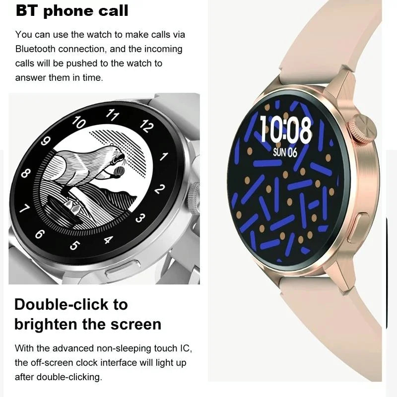 Silicone Band Smart Watch With Colour Screen - Pink