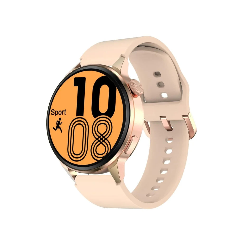 Silicone Band Smart Watch With Colour Screen - Pink