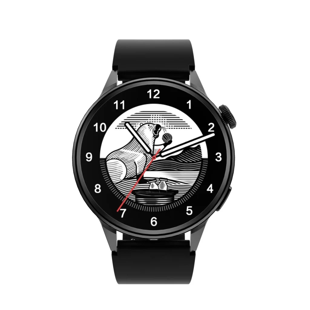 Silicone Band Smart Watch With Colour Screen - Silver