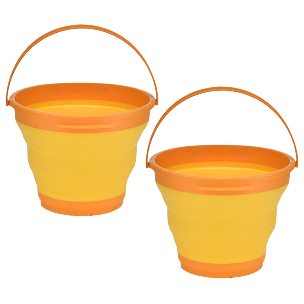 Silicone Bucket 2x 7L Foldable Collapsible