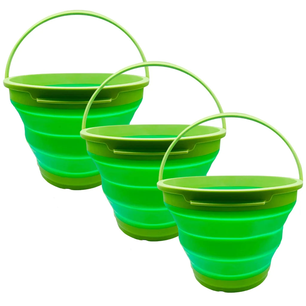 Silicone Bucket 3x 7L Foldable Collapsible