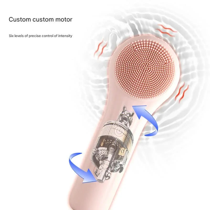 Silicone Facial Cleansing Brush - 6-Speed Vibration