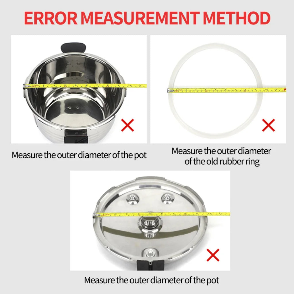 Silicone Pressure Cooker Seal Ring Set Premium 2X 4L Replacement Spare Parts