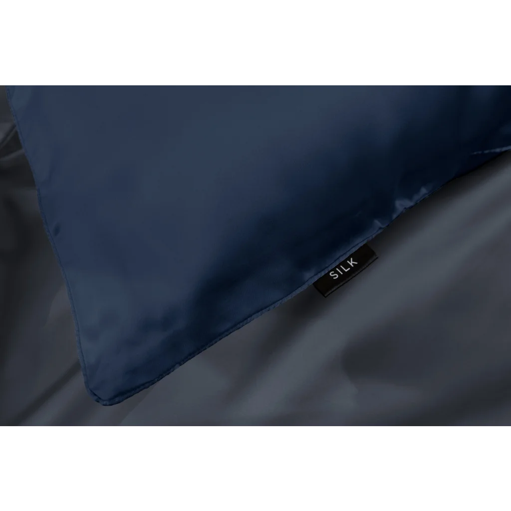 SILK PILLOWCASE Navy - 51X76CM - Home & Garden