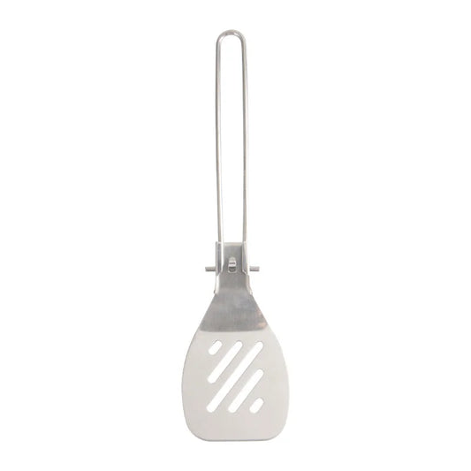Silver 304 Stainless Steel Folding Camping Spatula - 2 Pack