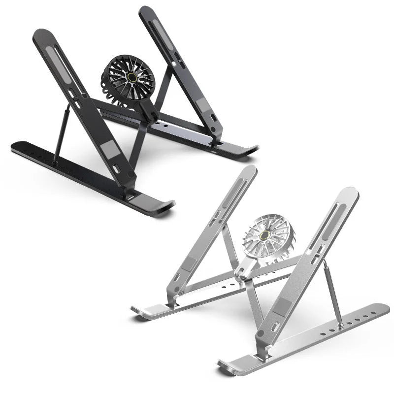 Silver Adjustable Aluminum Laptop Stand with Detachable