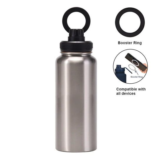Silver Black 1L Stainless Steel Water