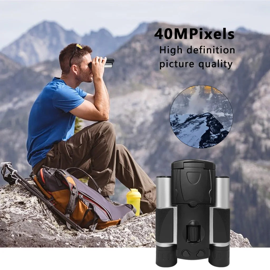 Silver and Black HD Digital Camera Binoculars 8X Zoom