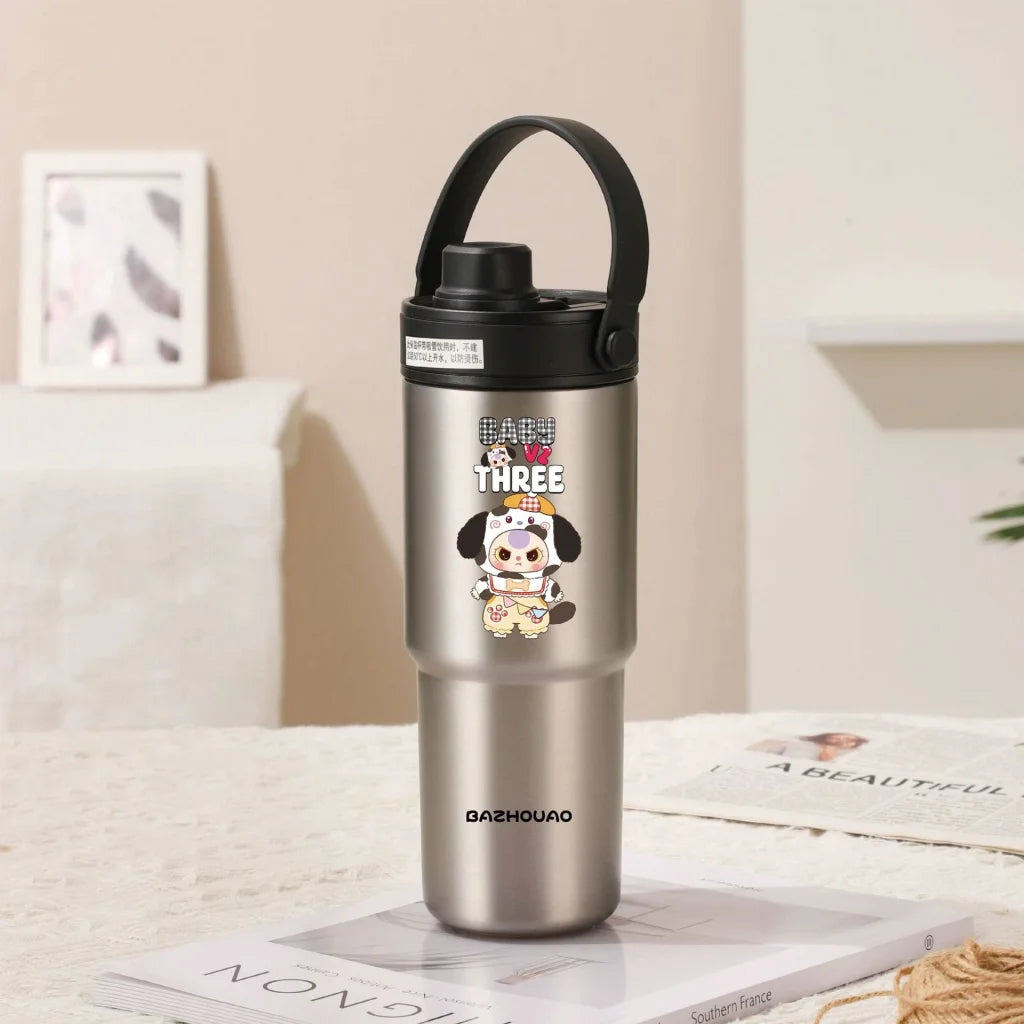 Silver Baby 3 30oz Ceramic Lined Insulated Tumbler