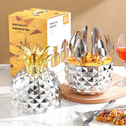 Silver Creative Pineapple-Shaped 410 Stainless Steel
