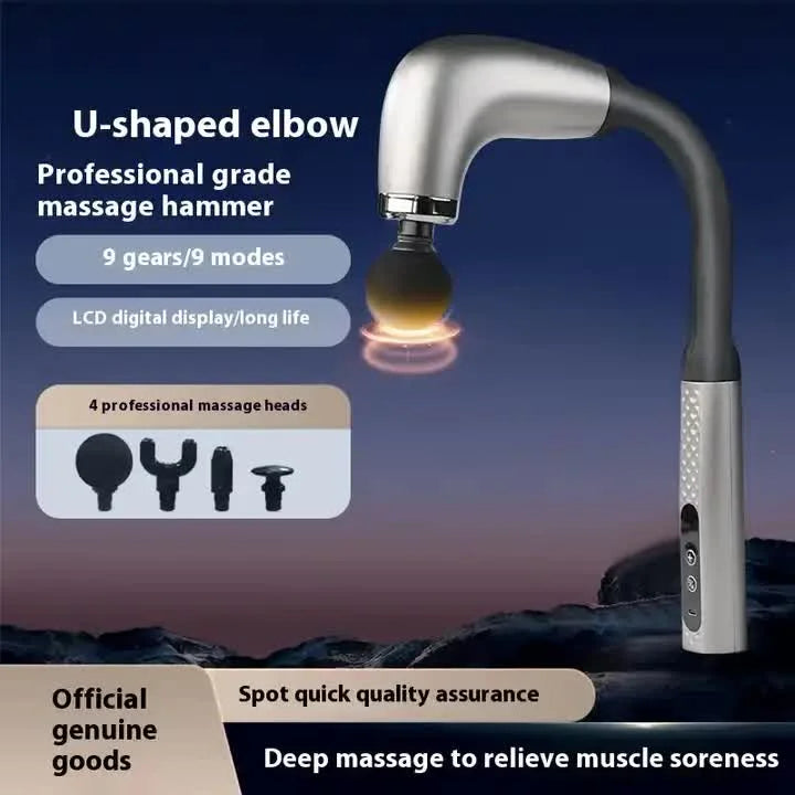 Silver Electric Elbow Fascia Gun for Body/Head Relief