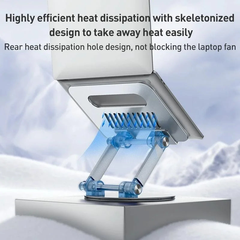 Silver Foldable Swivel Laptop Stand - Electronics >