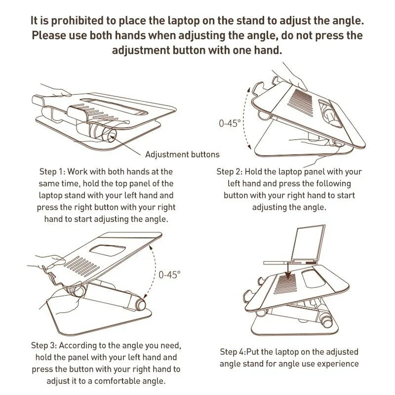 Silver Foldable Swivel Laptop Stand - Electronics >