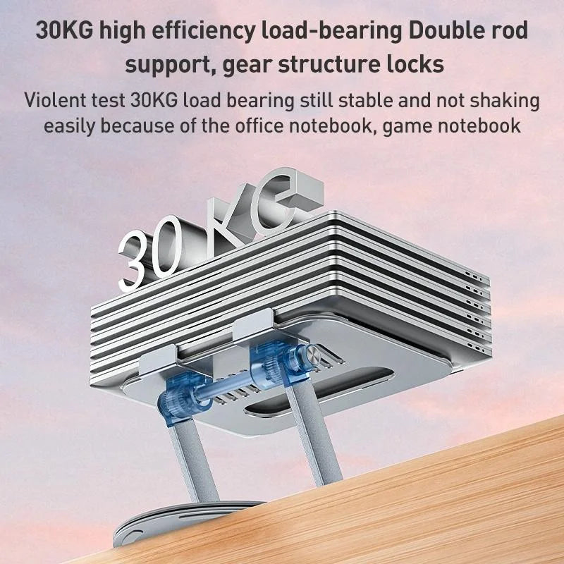 Silver Foldable Swivel Laptop Stand - Electronics >