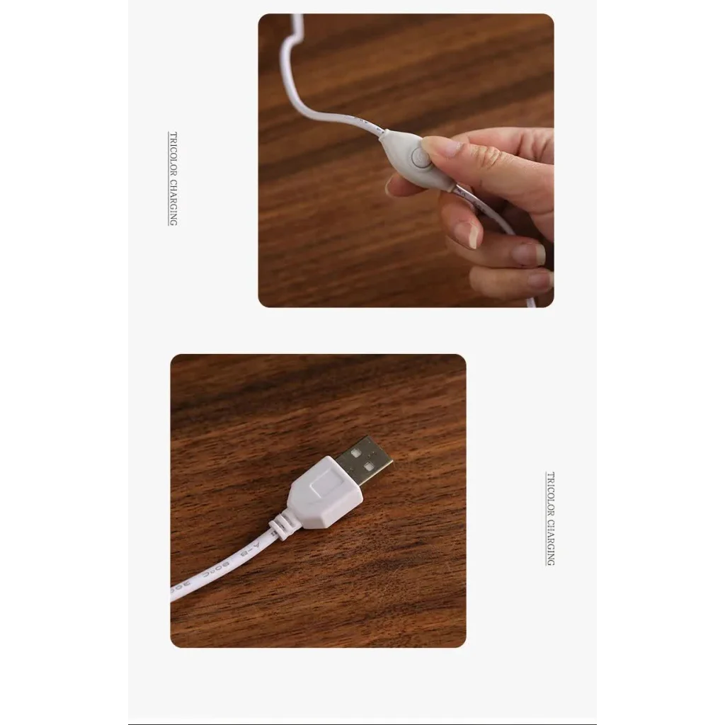 Silver Glass Mountain Ambient Night Light - USB