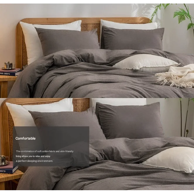 Silver-grey 1.8m (Duvet Cover 180*220cm) Luxurious Soft