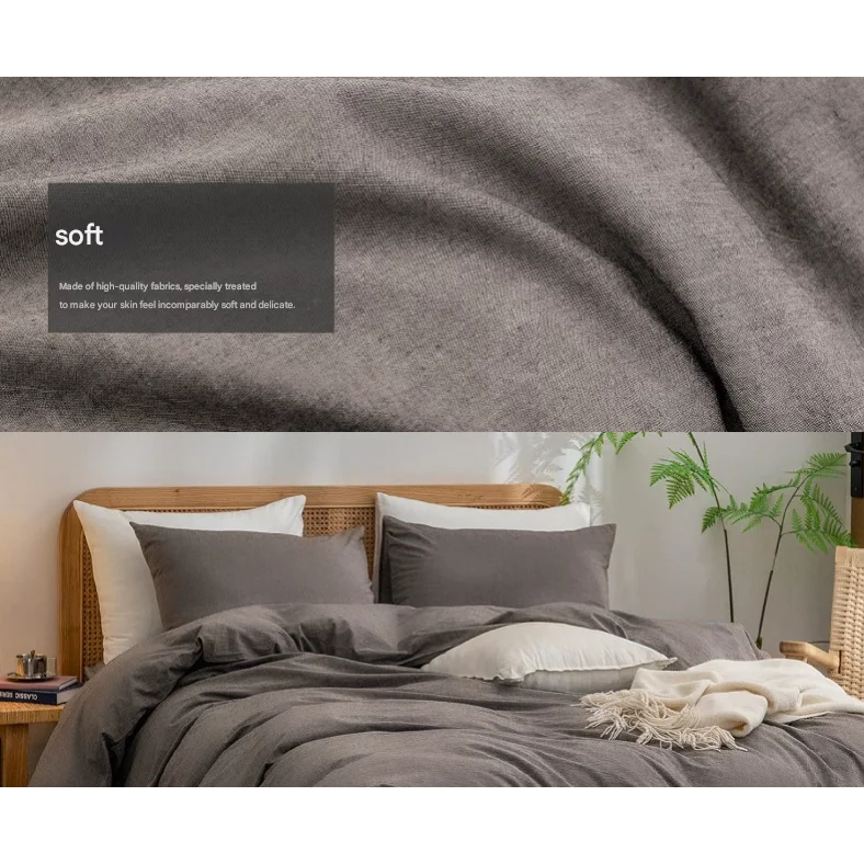 Silver-grey 1.8m (Duvet Cover 180*220cm) Luxurious Soft