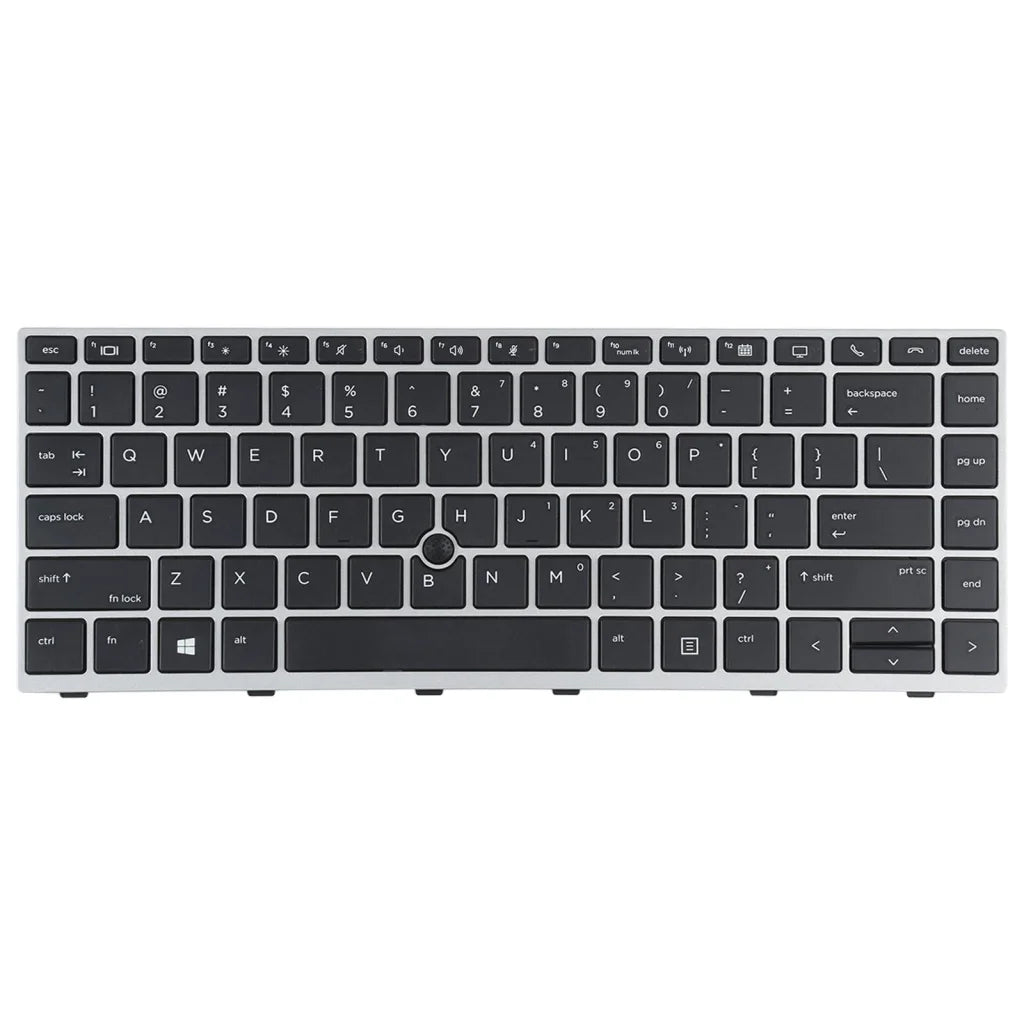 Silver Keyboard With Pointing Stick For Hp Elitebook